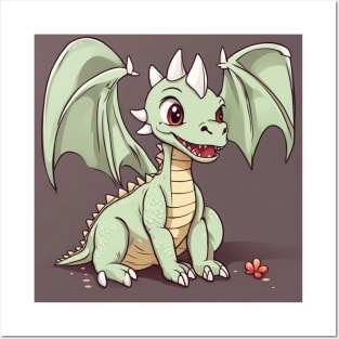 Cute baby dragon Posters and Art